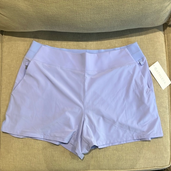 🎁 NWT Athleta Brooklyn Short in Light Blue/Lilac (Victorian Periwinkle) Size 18 - Picture 2 of 12